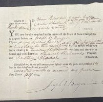 Samuel Sherburne and Dorothy Wendell Writ of Attachment